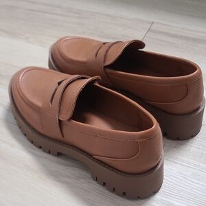 Madden Girl Brown Loafers with Chunky Sole